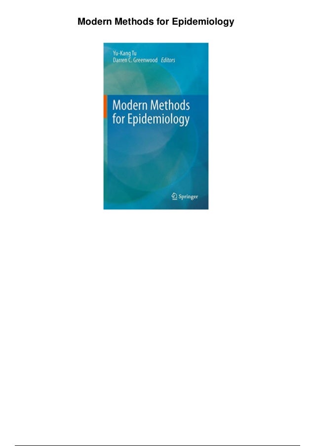 Modern Methods for Epidemiology
